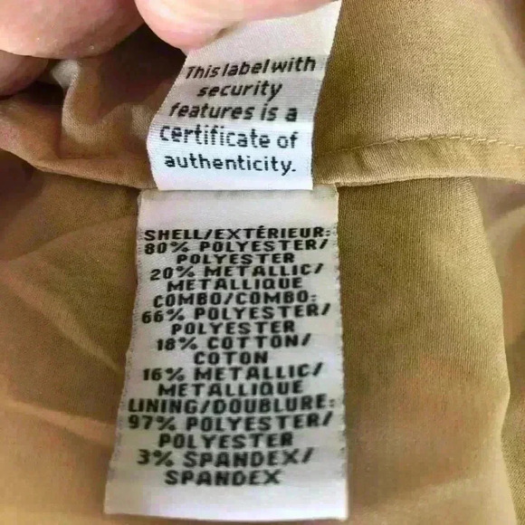 Diane von Furstenberg Brylee Gold Metallic Lace Top Size S - Picture 8 of 9